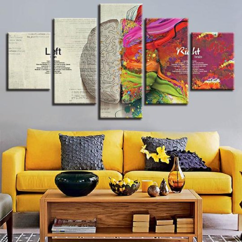 Abstracte Farb Gehirn Partition - Leinwand Wandkunst Malerei