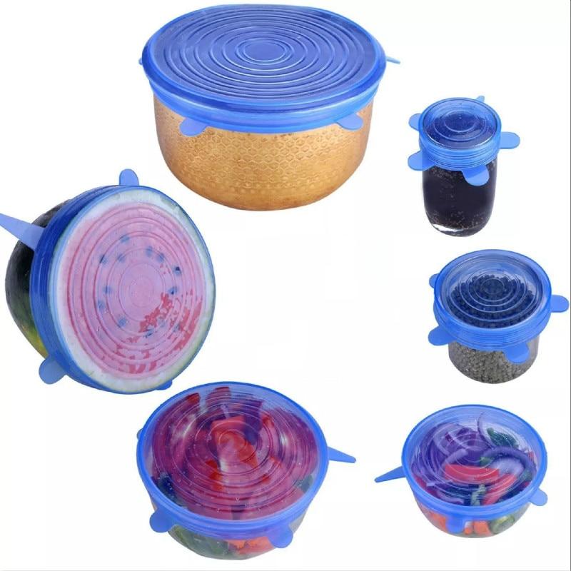 Brehn | Set von 6 dehnbare Silikon Deckel – StretchLid