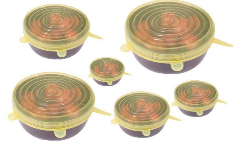 Brehn | Set von 6 dehnbare Silikon Deckel – StretchLid