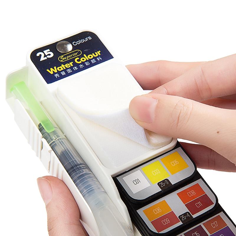 Aquarellfarben Set mit Wasserpinsel & Pigment | Brehn