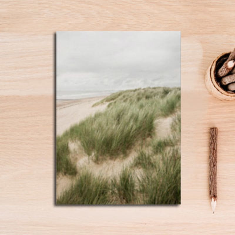Modernes, erfrischendes Landschaftsbild mit grünen Blättern – Leinwandbild