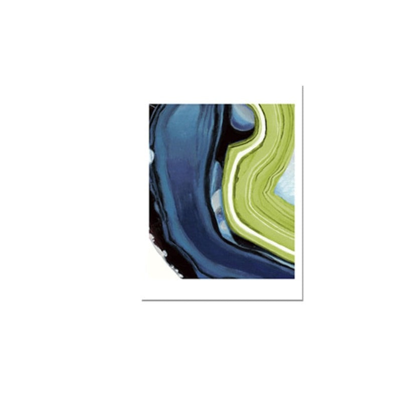 Abstract Blau Grün Marmor - Canvas Wandkunst Gemälde