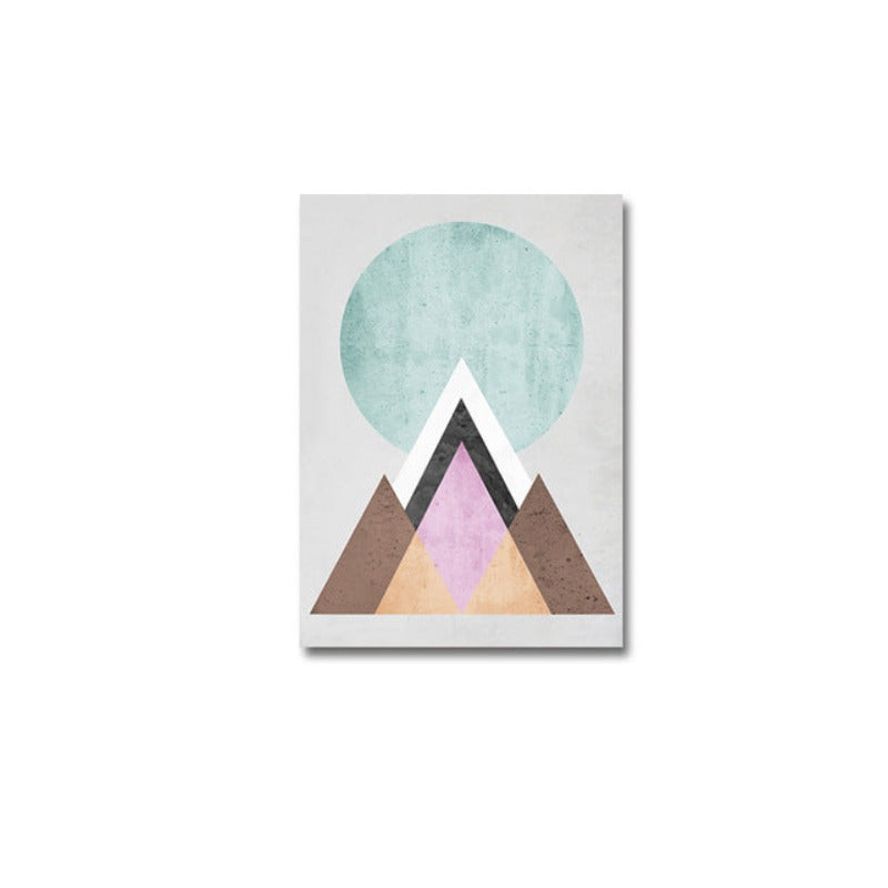 Abstrakte Geometrische Wandkunst Drucke Vintage Poster - Leinwand Wandkunst Gemälde