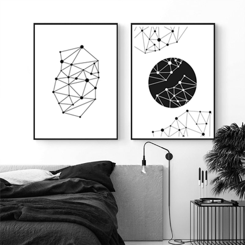 Liebe zur Geometrie - Leinwand Wandkunst Malerei