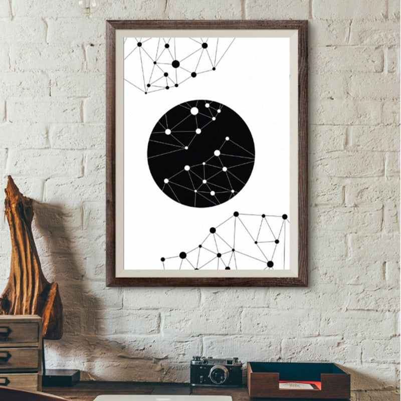 Liebe zur Geometrie - Leinwand Wandkunst Malerei