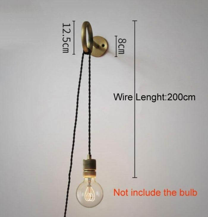 Nordic Retro Ring Wandlampe mit Spiegel
