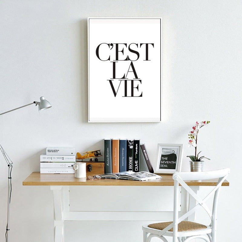 C'est La Vie - Leinwand Wandkunst Gemälde