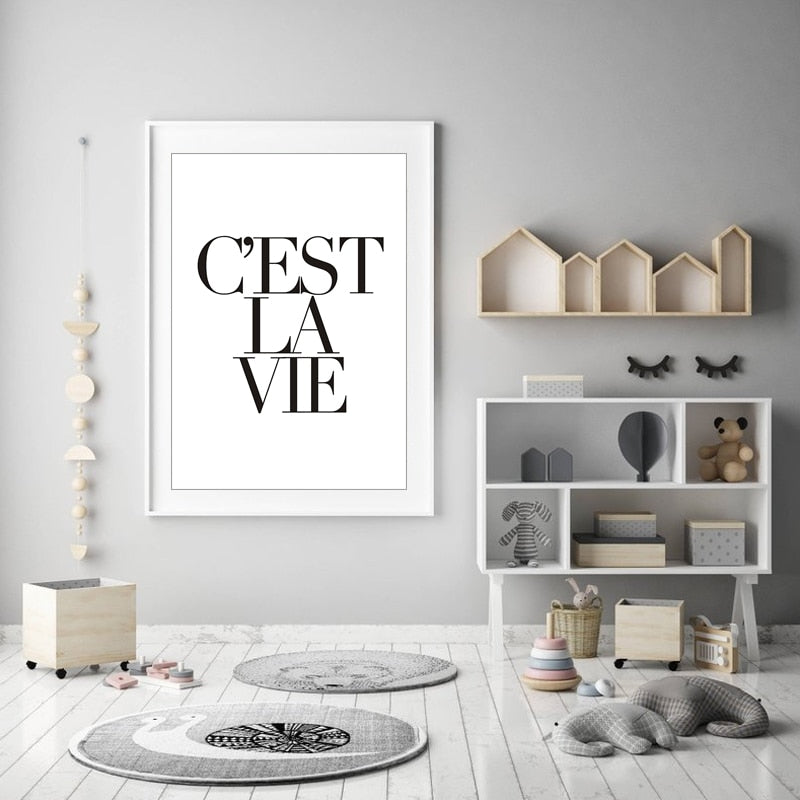 C'est La Vie - Leinwand Wandkunst Gemälde