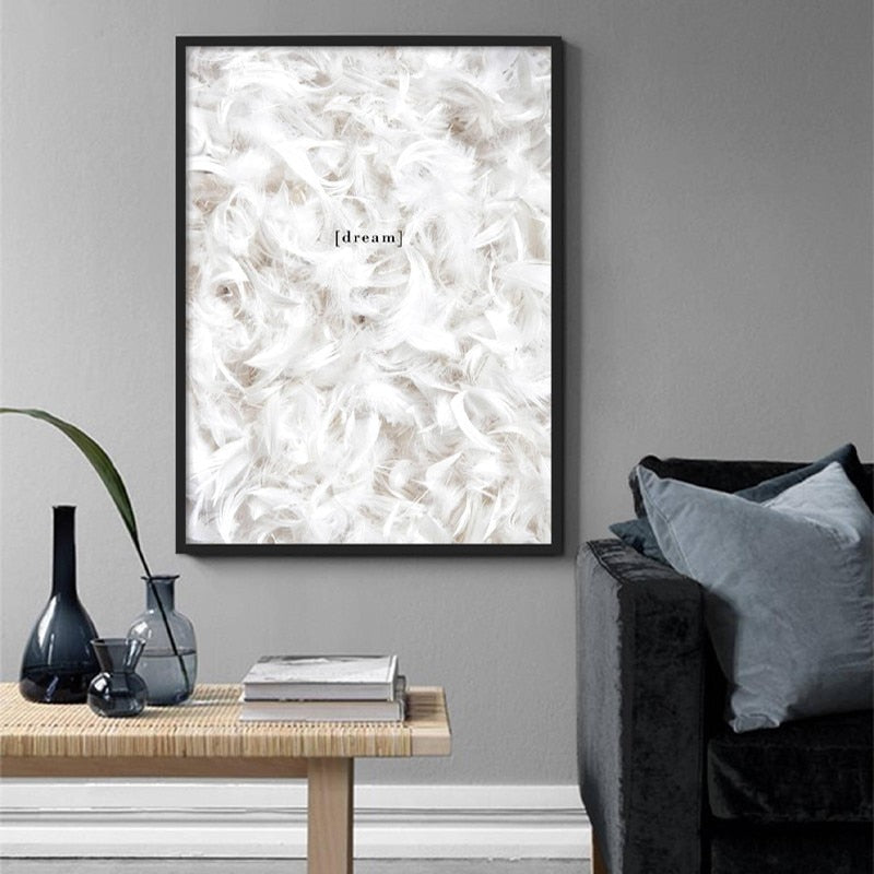 Poster und Druck aus weißem Leder – Leinwandbild