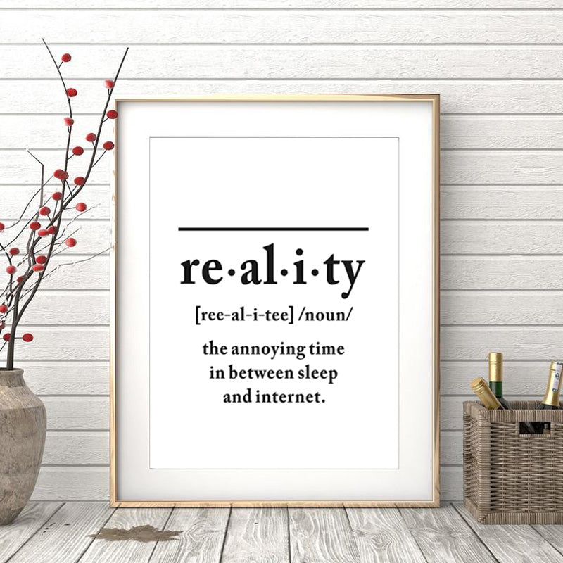 Definition der Realität - Leinwand Wandkunst Malerei