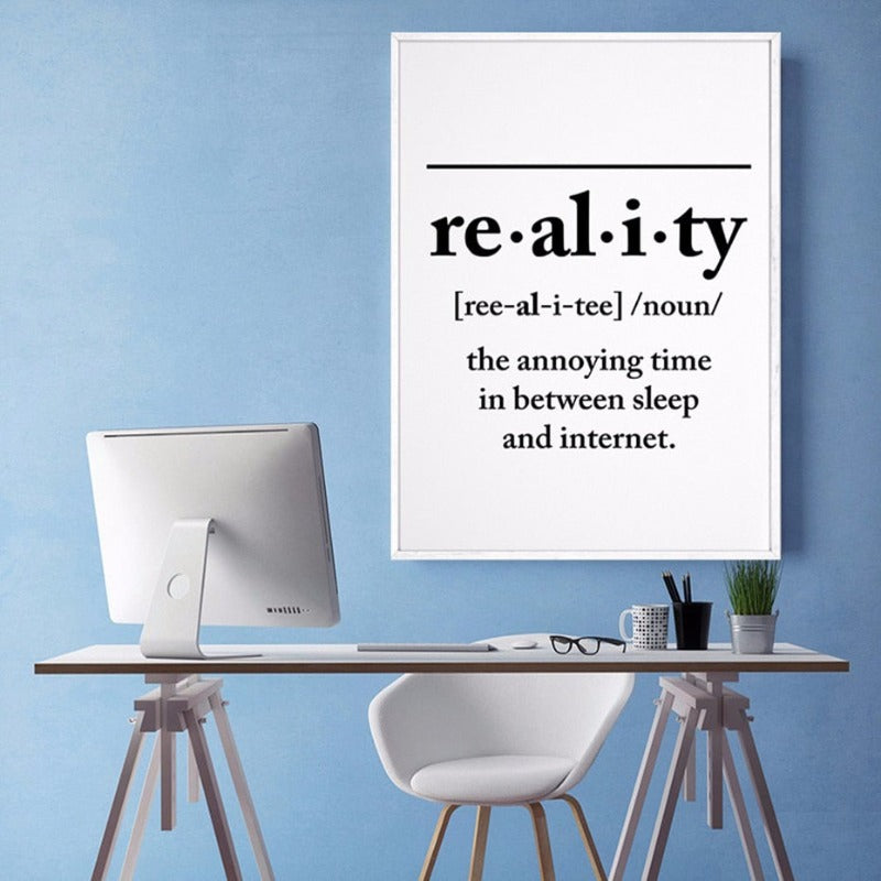 Definition der Realität - Leinwand Wandkunst Malerei