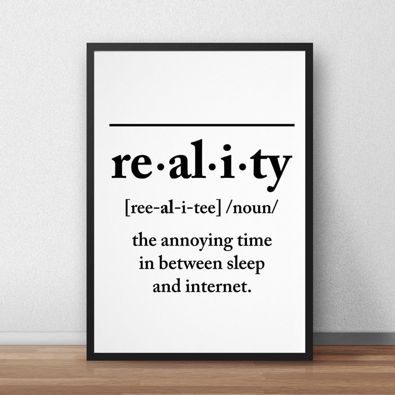 Definition der Realität - Leinwand Wandkunst Malerei
