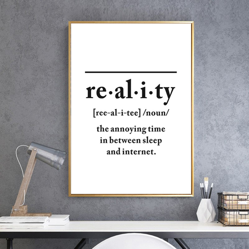 Definition der Realität - Leinwand Wandkunst Malerei