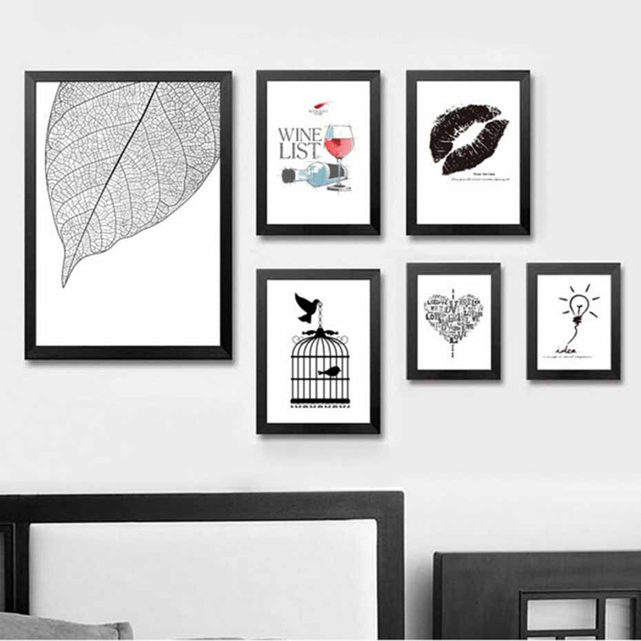 Liebe Herz Wein Drucke Küchenposter - Leinwand Wandkunst Malerei