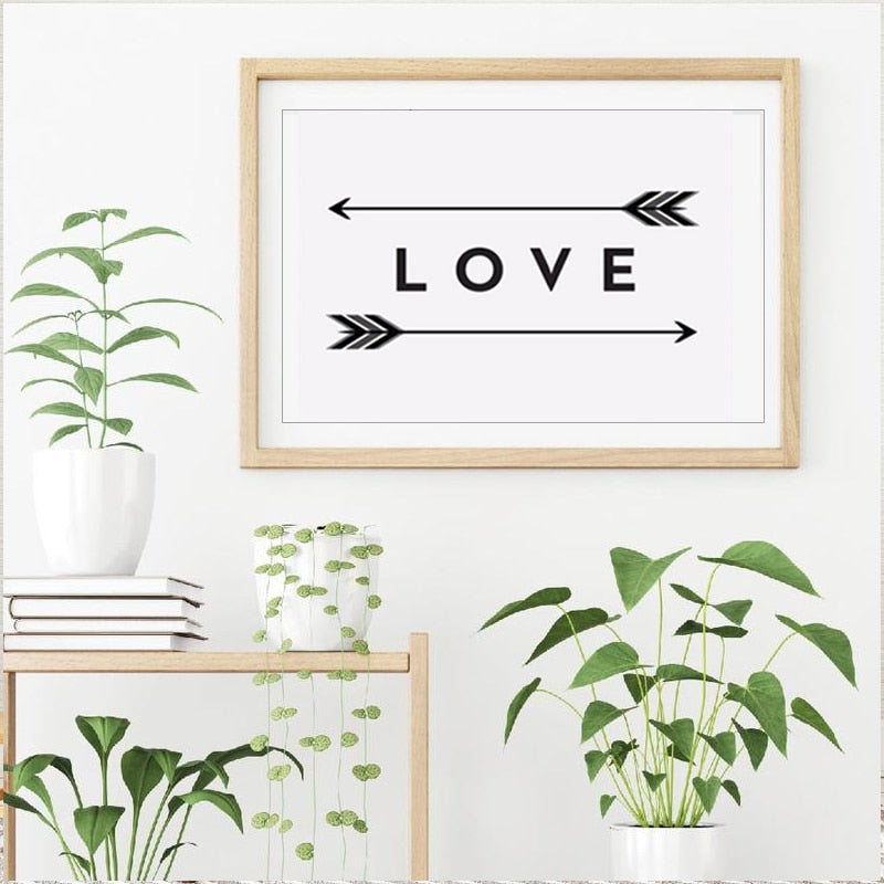Liebe Pfeil-Druck - Canvas Wandkunst Malerei