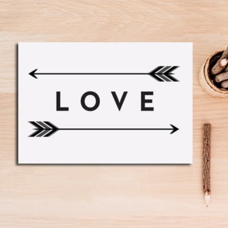 Liebe Pfeil-Druck - Canvas Wandkunst Malerei