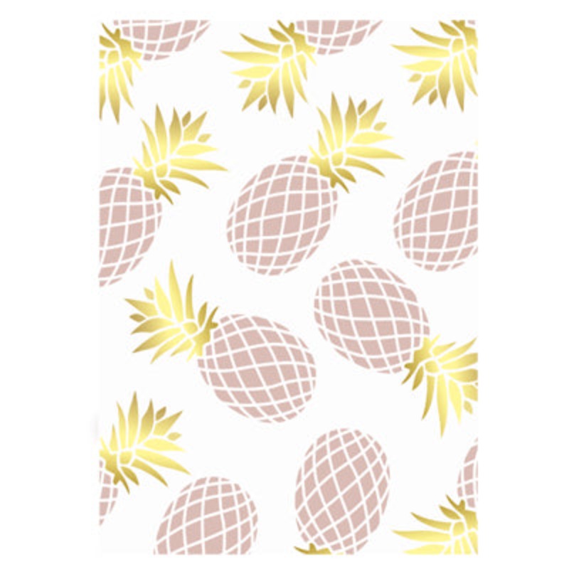 Geometrische Blätter Ananas - Leinwand Wandkunst Malerei