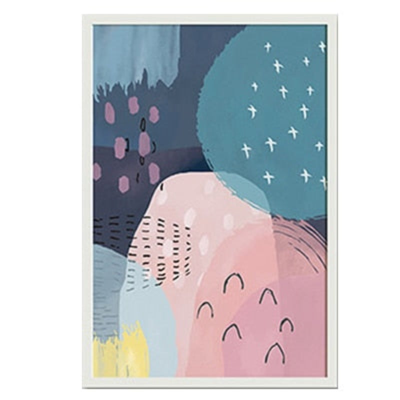 Abstract Aquarell Multi Pink Prinzessin - Leinwand Wandkunst Gemälde