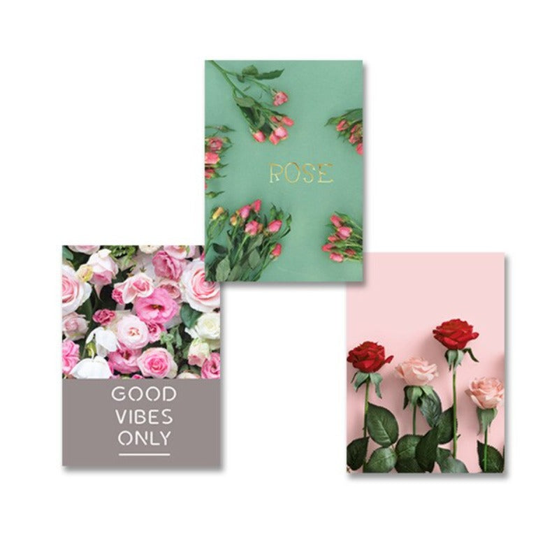 Modernes Rosenblumen-Wandbild – Nur gute Vibes!