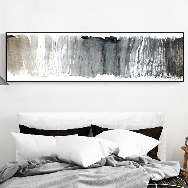 Schwarz und Weiß Panorama - Canvas Wandkunst Gemälde