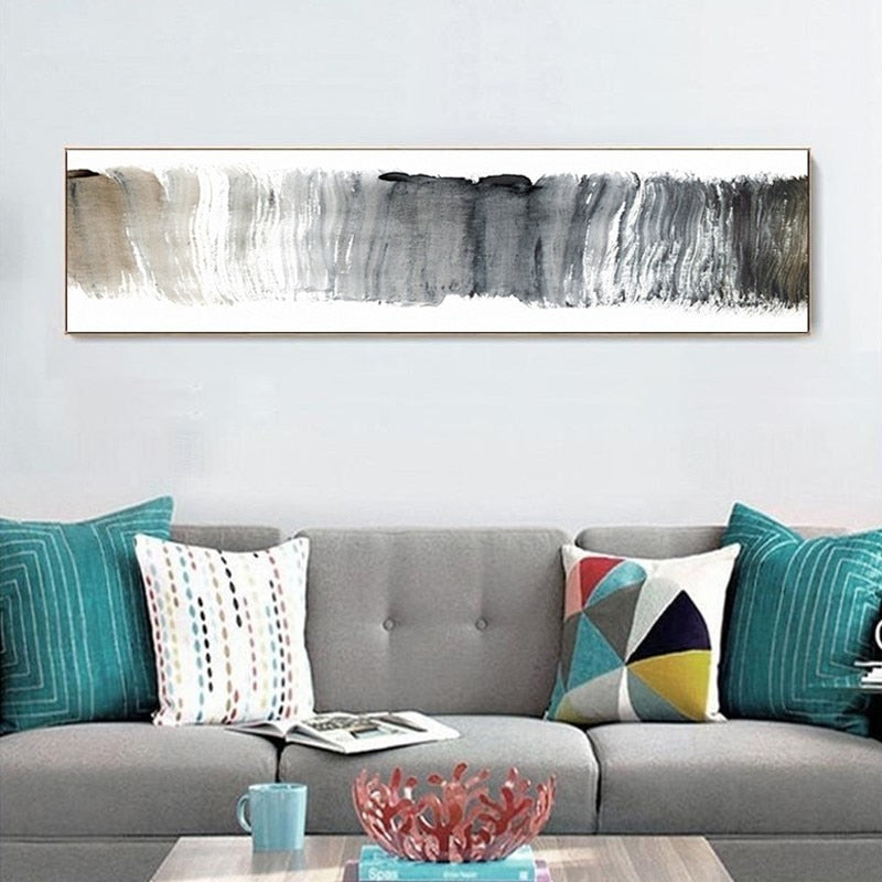 Schwarz und Weiß Panorama - Canvas Wandkunst Gemälde
