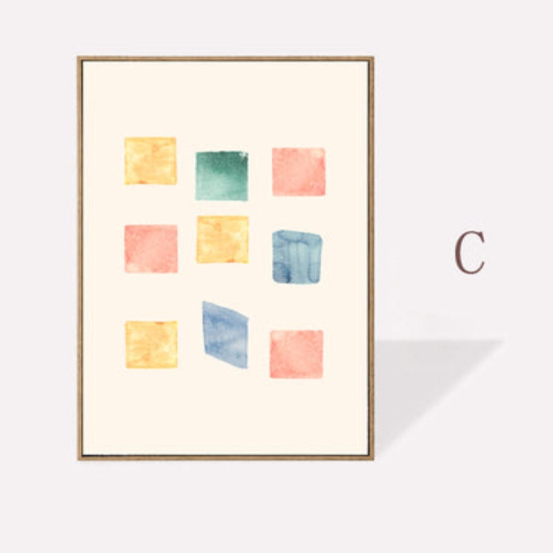 Geometrische Aquarelldrucke Poster - Leinwand Wandkunst Malerei