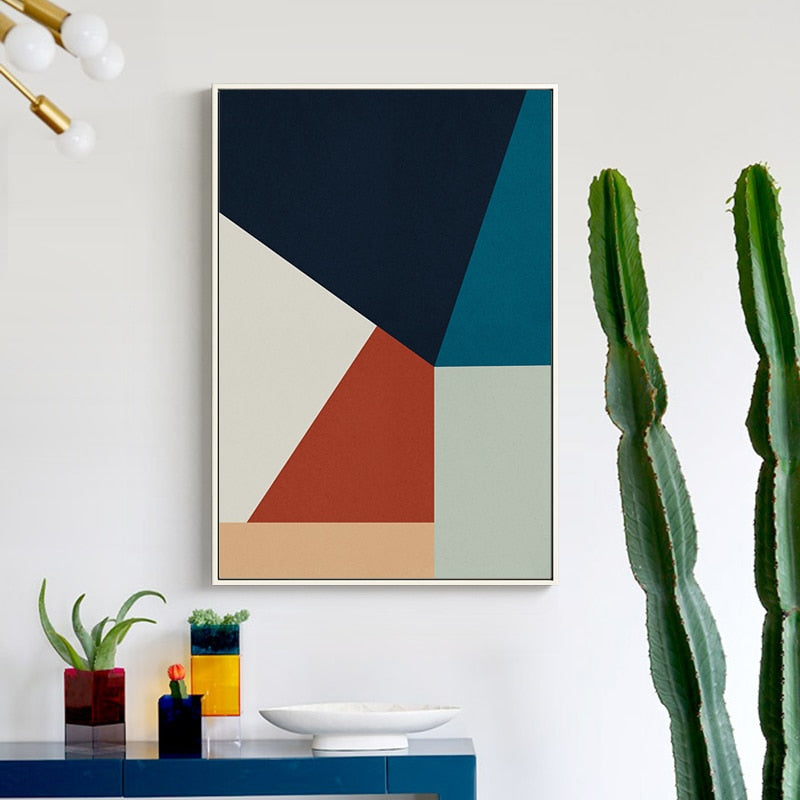 Geometrische Drucke - Leinwand Wandkunst Gemälde