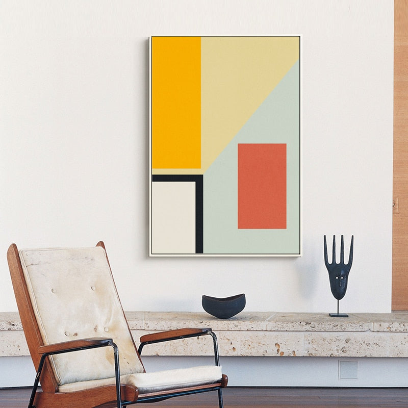 Geometrische Drucke - Leinwand Wandkunst Gemälde