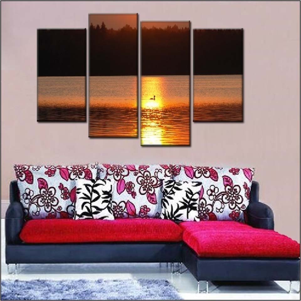 Spiegelbild des Sonnenuntergangs – Leinwandbild