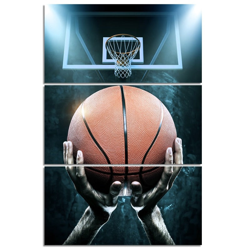 Basketball und Brett - Leinwand Wandkunst Malerei
