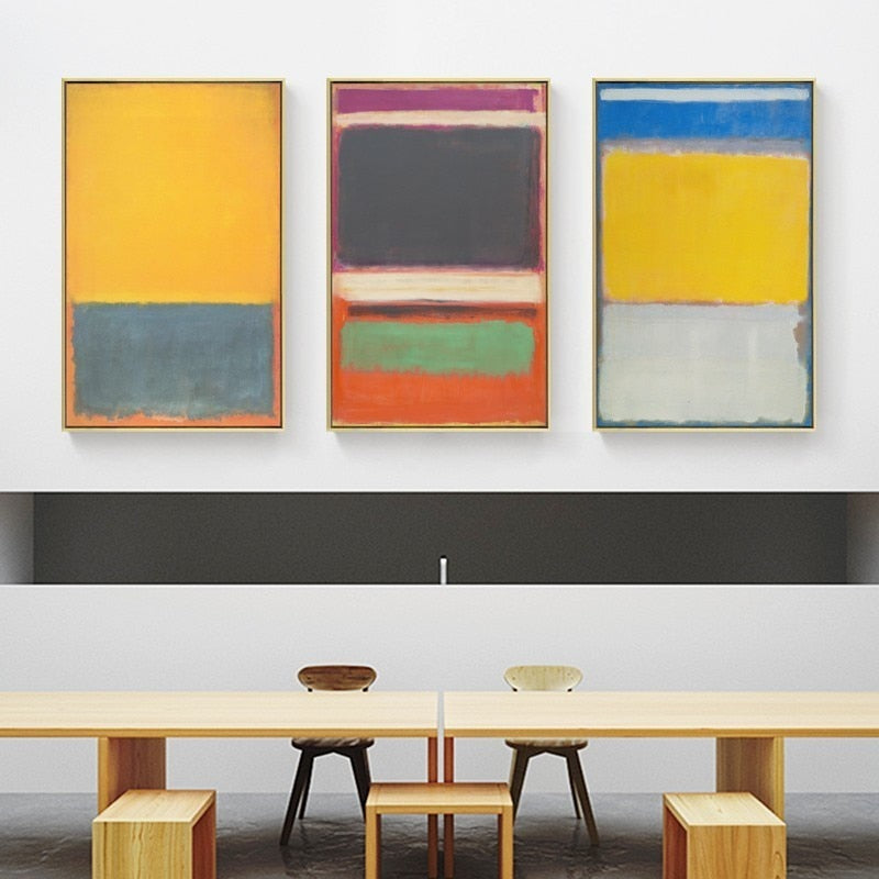 Rot Gelb Bunt - Leinwandbild
