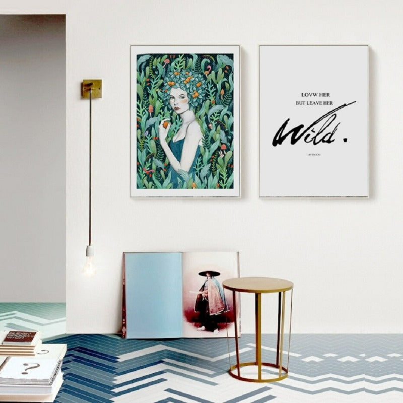 Nordic Refresh Mädchen Poster Wandbild - Leinwandbild