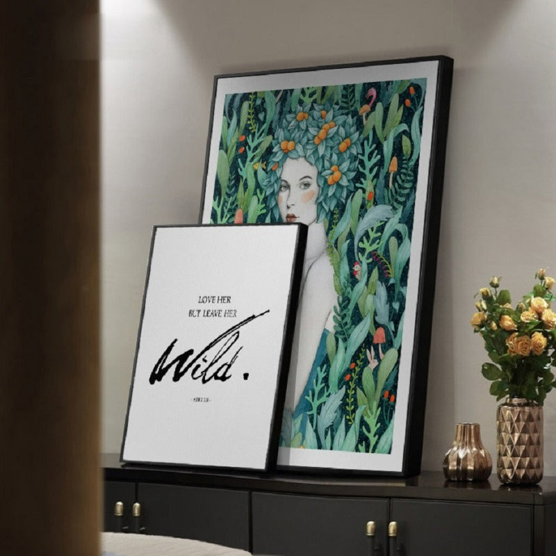 Nordic Refresh Mädchen Poster Wandbild - Leinwandbild