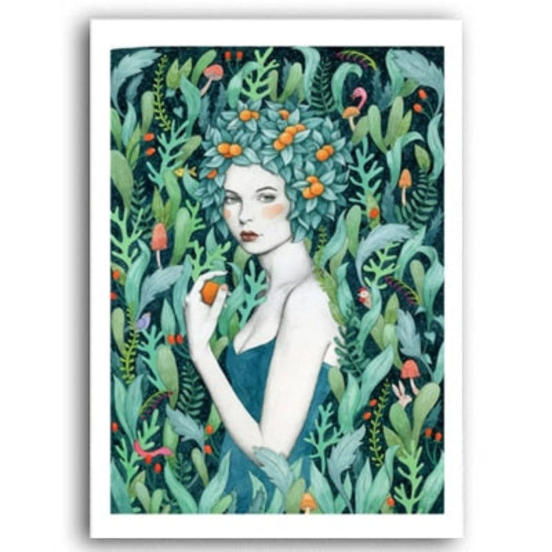 Nordic Refresh Mädchen Poster Wandbild - Leinwandbild