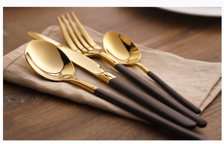Hemingway Schwarz/Gold Besteck | Brehn
