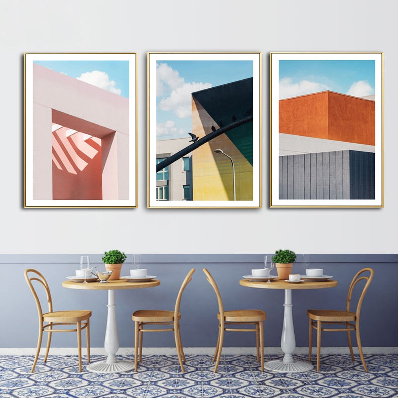 POP Fashion Gebäude - Leinwand Wandkunst Malerei