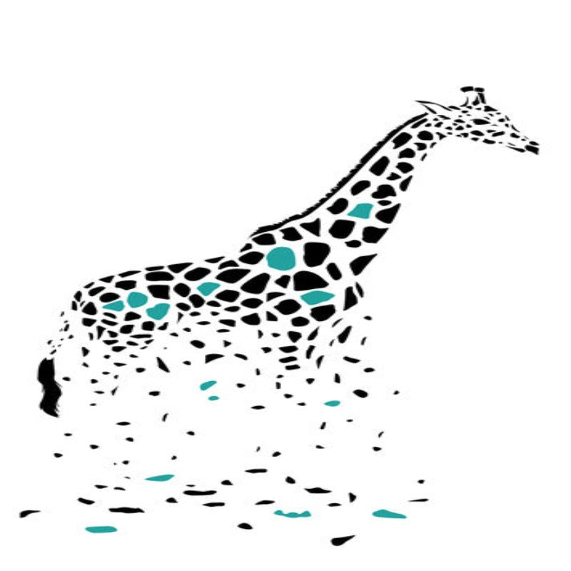 Minimalistische Tiere Giraffe Krawatte Nordisches Poster - Leinwand Wandkunst Gemälde