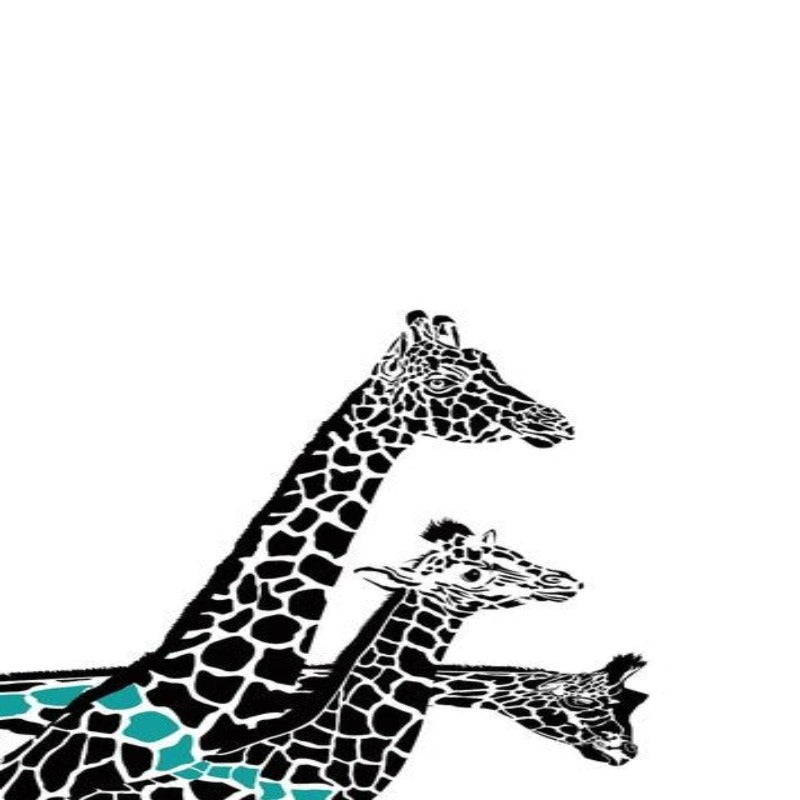 Minimalistische Tiere Giraffe Krawatte Nordisches Poster - Leinwand Wandkunst Gemälde