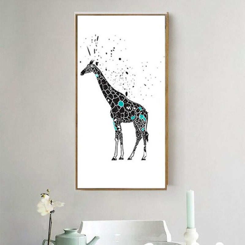 Minimalistische Tiere Giraffe Krawatte Nordisches Poster - Leinwand Wandkunst Gemälde