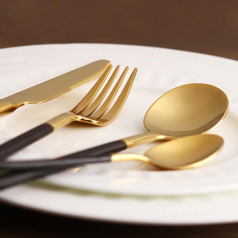 Hemingway Schwarz/Gold Besteck | Brehn