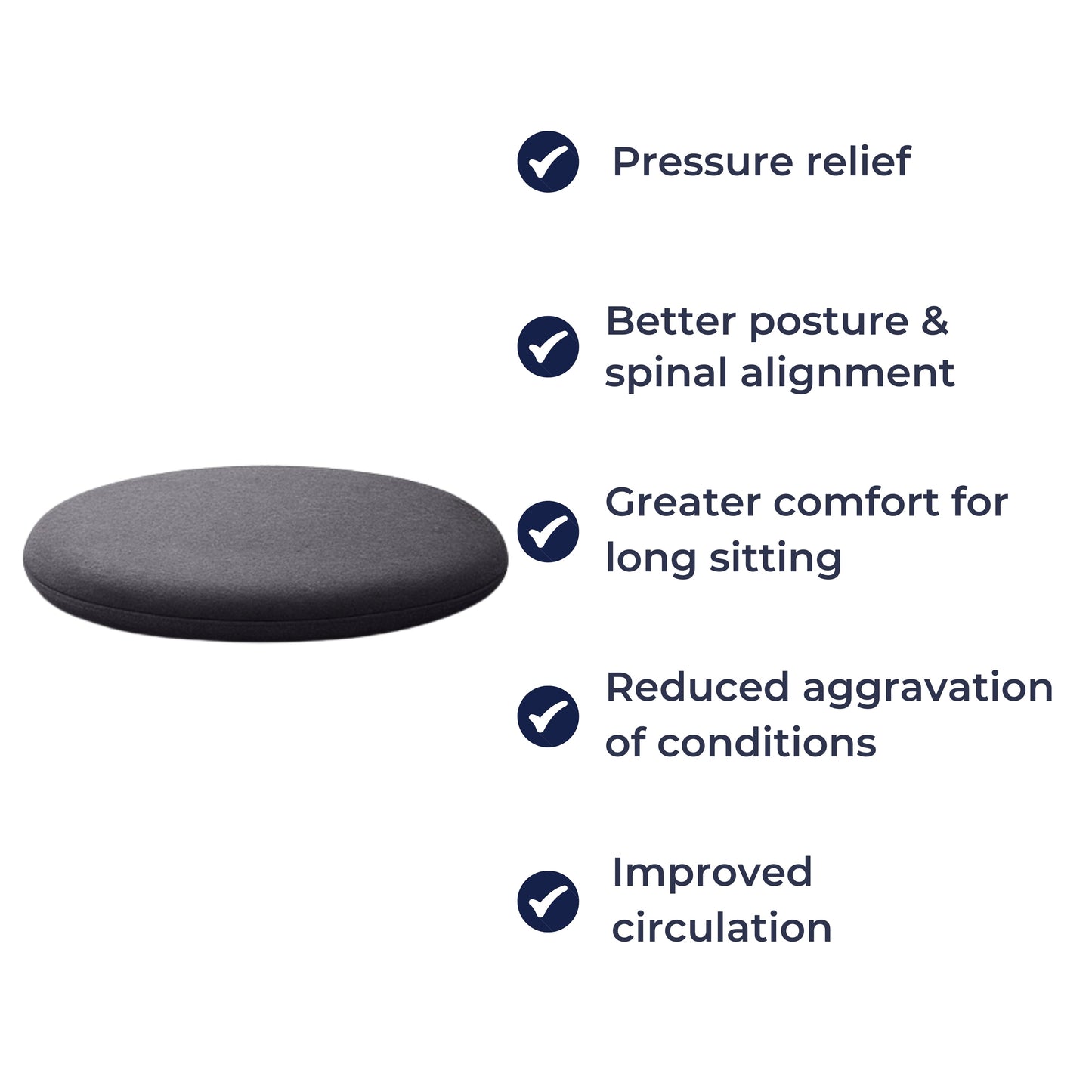 Memory Foam Rückenschmerzen Linderung – Ergonomische Hochdichte Unterstützung – Tragbar für Arbeit und Reisen Brehn