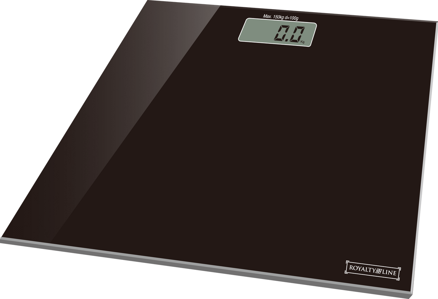 Personenwaage aus gehärtetem Glas (150 kg) Schwarz - Elektronisch | Brehn