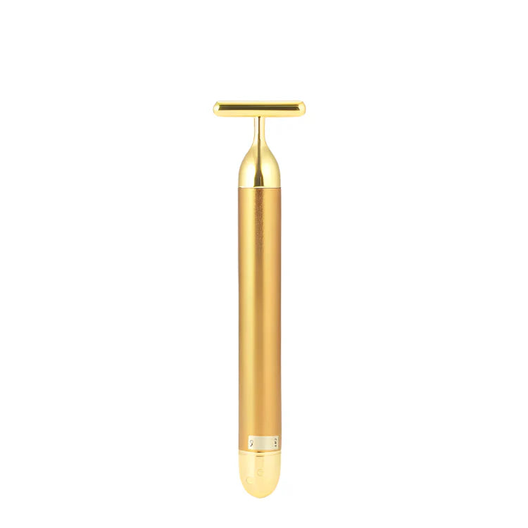 Brehn | GildedGlow Luxus Gesichtsmassage Roller | Beleben Sie Ihre Haut mit einem elektrischen Massagegerät mit 24K Gold für einen strahlenden Teint