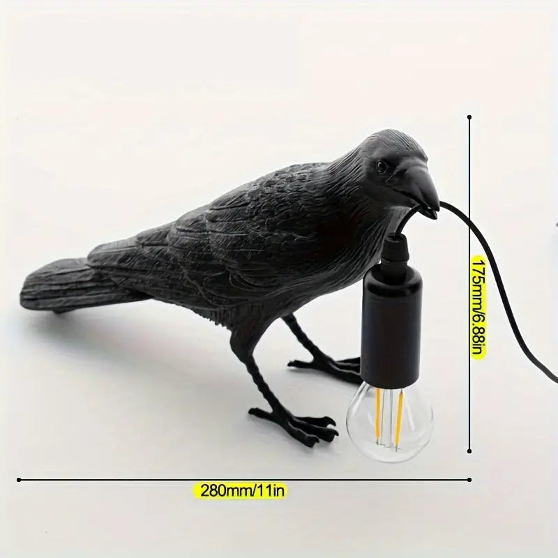 NachtRaaf Ambient Lampe – Dekorative Vogel-Lampe aus Harz für warmes Licht | Brehn