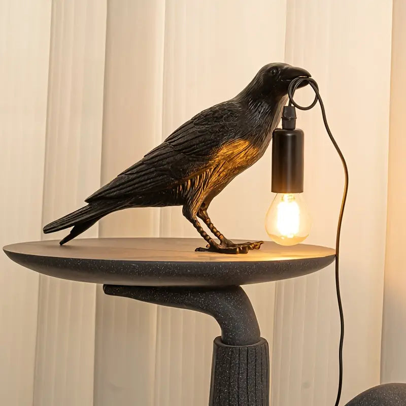 NachtRaaf Ambient Lampe – Dekorative Vogel-Lampe aus Harz für warmes Licht | Brehn