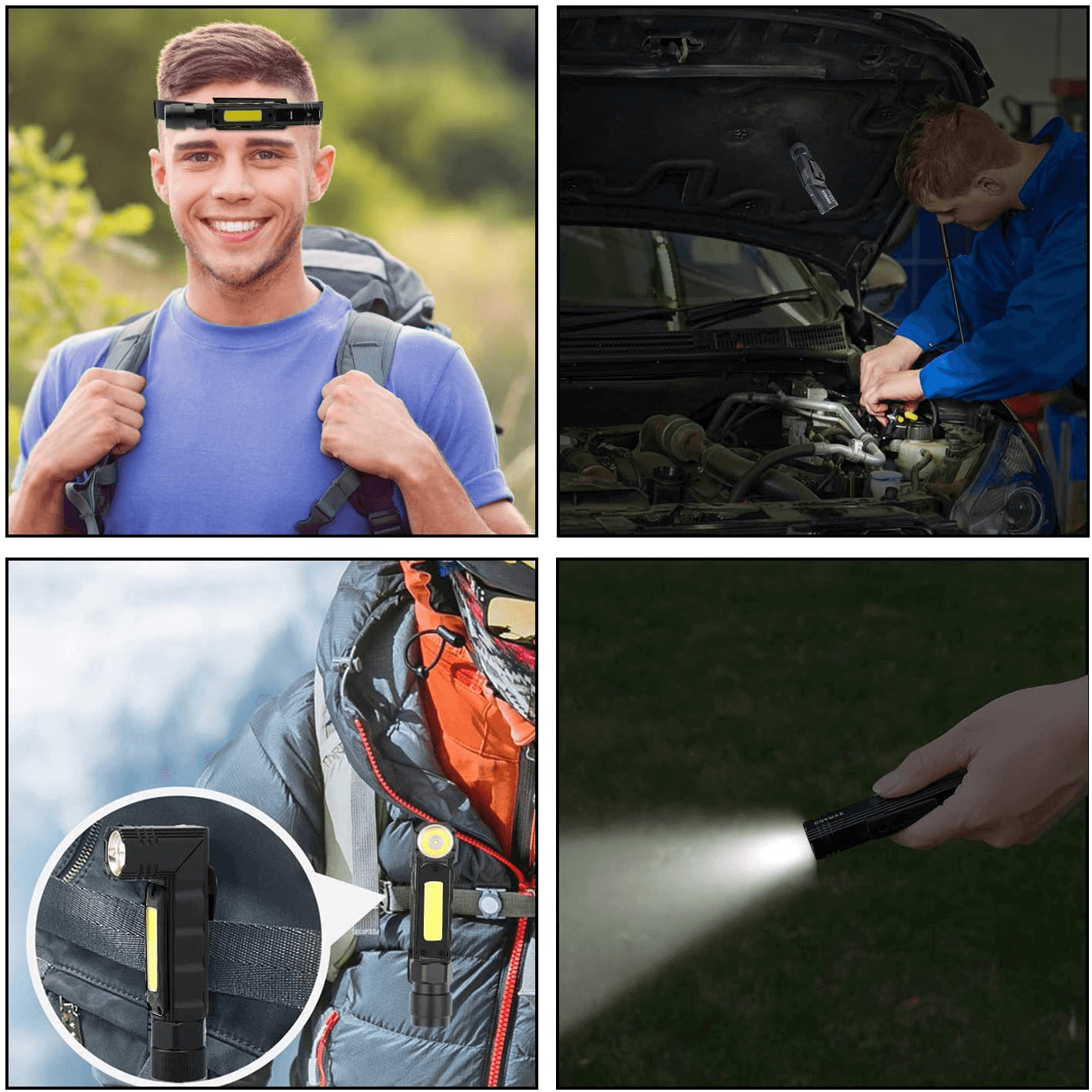 Wiederaufladbare Magnetische Verstellbare Camping-Taschenlampe | Brehn