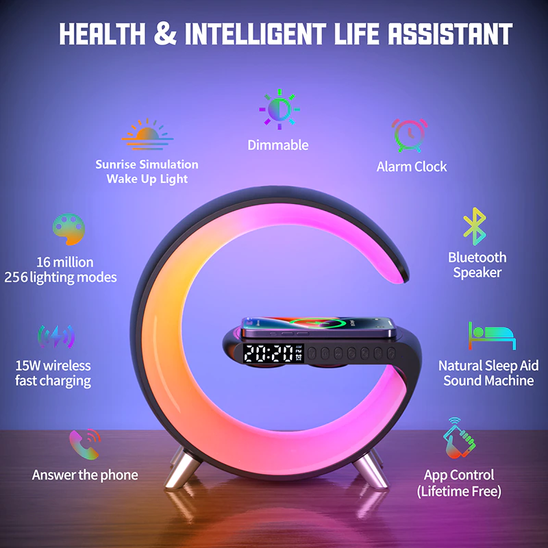 Brehn | Smart Aurora Wireless Ladegerät Bluetooth Lautsprecher
