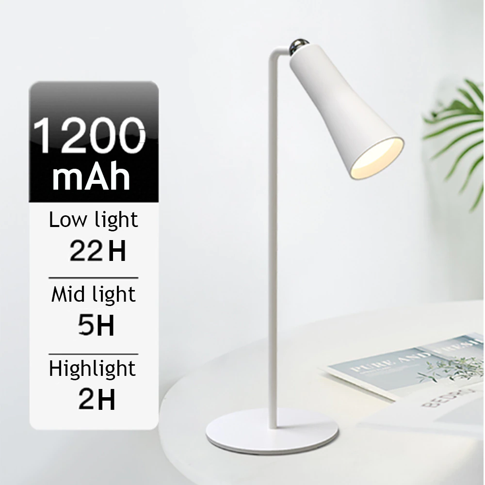VIvolux | Shiny Orbit wiederaufladbare Rotierende Schreibtischlampe