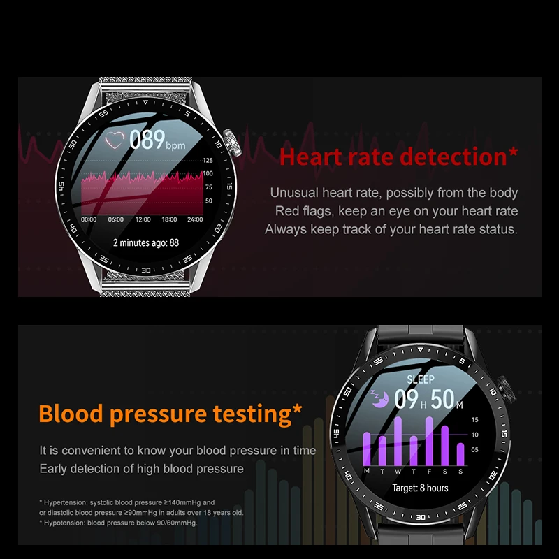 VIvolux | Water Guard Elegante wasserdichte Smartwatch
