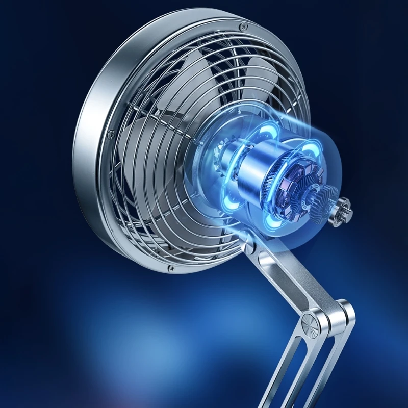Brehn | Höhenverstellbarer Standfuß Kompakt Turbo Mini Tischventilator